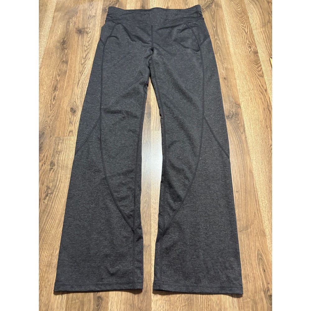 Xersion Pants Womens Size L Charcoal Gray Flare Leg Slim Fit Yoga Activewear